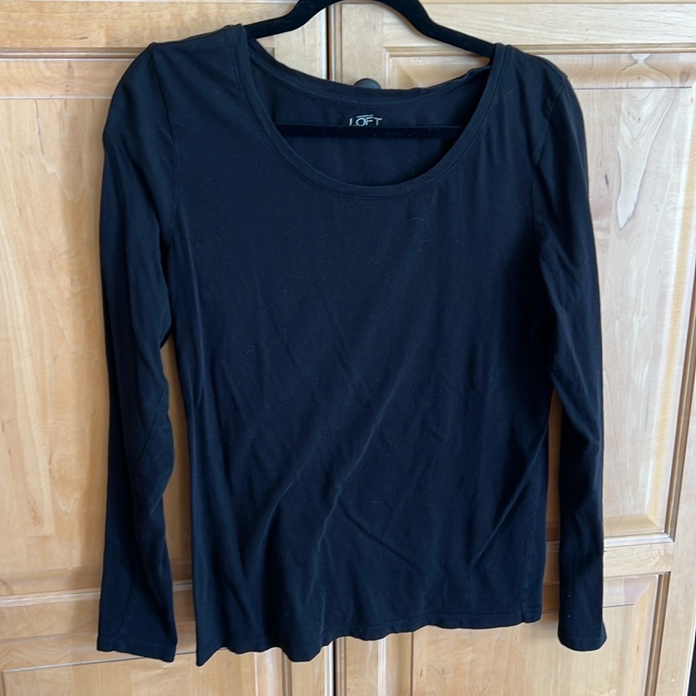 Loft long sleeve black shirt